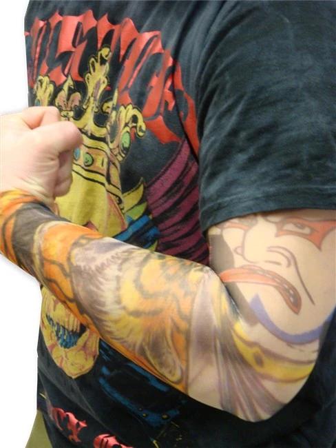 Tattoo Sleeves - Japanese Tiger & Kabuki Taunt Tattoo Sleeves (Pair)