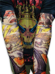 Tattoo Sleeves - Japanese Tiger & Kabuki Taunt Tattoo Sleeves (Pair)