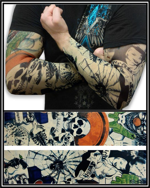 Tattoo Sleeves - Prison Ink Temporary Tattoo Sleeves (Pair)