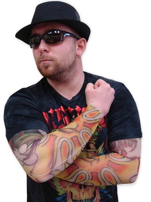 Tattoo Sleeves - Raging Sun & Dragon Tattoo Sleeves (Pair)