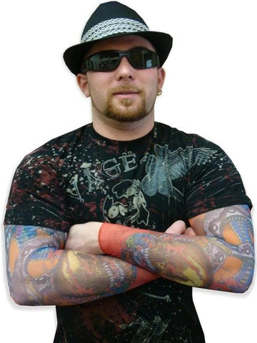 Tattoo Sleeves - Snake & Skulls Tattoo Sleeves (Pair)