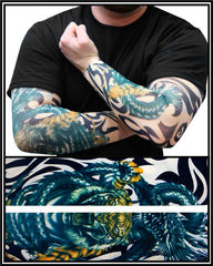 Tattoo Sleeves - Tiger vs. Dragon Temporary Tattoo Sleeves (Pair)