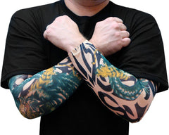 Tattoo Sleeves - Tiger vs. Dragon Temporary Tattoo Sleeves (Pair)