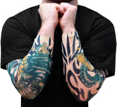 Tattoo Sleeves - Tiger vs. Dragon Temporary Tattoo Sleeves (Pair)