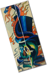 Tattoo Sleeves - Top Hat Skeleton Temporary Tattoo Sleeves (Pair)