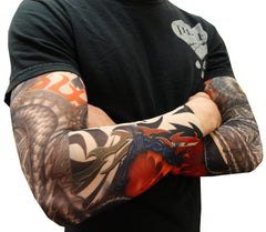 Tattoo Sleeves - Tribal Dragon Heart Tattoo Sleeves (Pair)