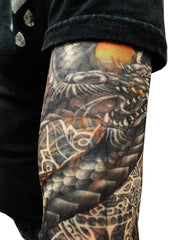 Tattoo Sleeves - Tribal Dragon Heart Tattoo Sleeves (Pair)