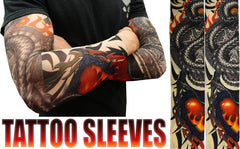 Tattoo Sleeves - Tribal Dragon Heart Tattoo Sleeves (Pair)