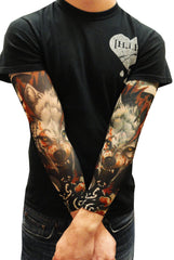 Tattoo Sleeves - Vicious Wolf Fake Tattoo Sleeves (Pair)