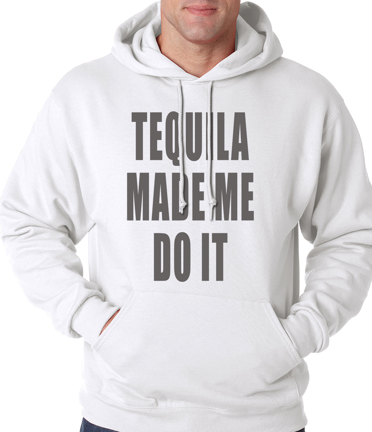 Tequila Made Me Do It Drinking Adult Hoodie