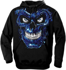 Terminator Skull Blue Hoodie