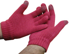 Texting Gloves - Pair of Gloves for Touch Screens (Pink)
