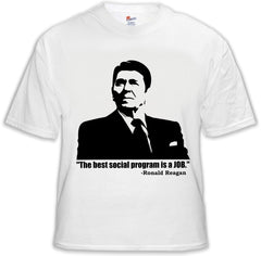 The Best Social Program Is A Job Ronald Reagan Men's T-Shirt