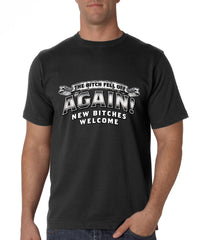 The Bitch Fell Off Again! Biker Shirt (Black)