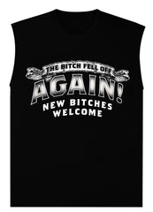 The Bitch Fell Off Again! Biker Shirt (Black)