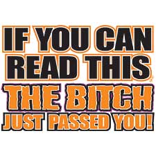 The Bitch Just Passed You Girls T-Shirt (Back Print) –