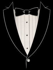 "The Classic" Black Tie Tuxedo Men's Crew Neck Sweat Shirt