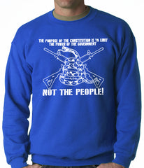The Constitution Limits The Government Not People Adult Crewneck