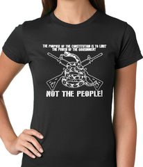 The Constitution Limits The Government Not People Ladies T-shirt