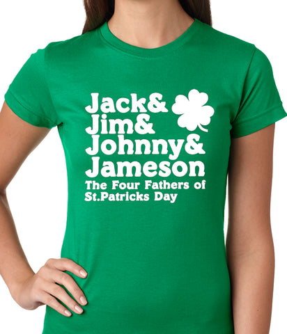 The Four Fathers of St. Patrick's Day Girls T-shirt