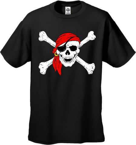 The Jolly Roger Pirate Skull Mens T-Shirt
