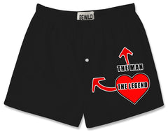 The Man The Legend Heart Boxer Shorts