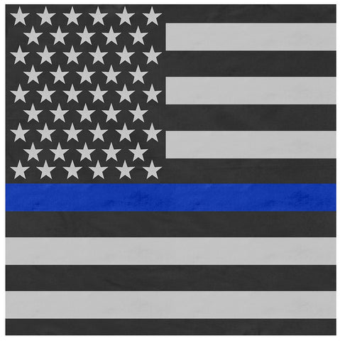 Thin Blue Line Flag Bandana (22x22")