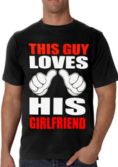 This Guy Loves His Girlfriend Cartoon Hands Men's T-Shirt