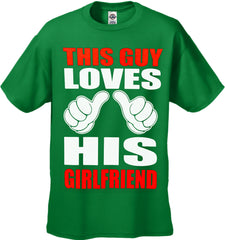 This Guy Loves His Girlfriend Cartoon Hands Men's T-Shirt