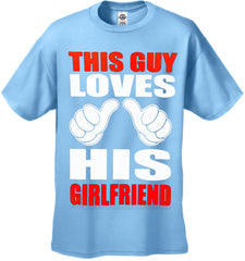 This Guy Loves His Girlfriend Cartoon Hands Men's T-Shirt