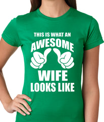 This is What An Awesome Wife Looks Like Ladies T-shirt