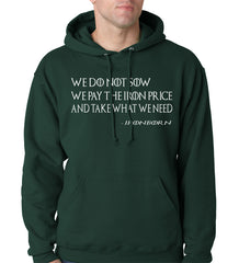 Thrones Greyjoy Ironborn Motto Adult Hoodie