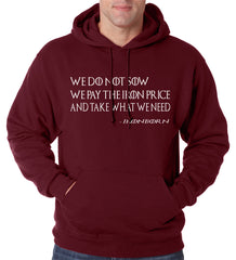Thrones Greyjoy Ironborn Motto Adult Hoodie
