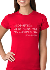 Thrones Greyjoy Ironborn Motto Girls Shirt