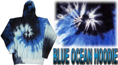 Tie Dye Hoodie - "Blue Ocean" Tie Dye Hoodie