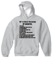 Top 10 Rules For Dating My Daughter Adult Hoodie
