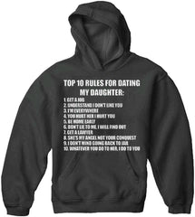 Top 10 Rules For Dating My Daughter Adult Hoodie