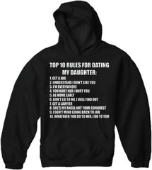 Top 10 Rules For Dating My Daughter Adult Hoodie