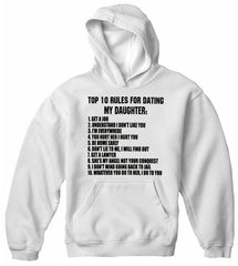 Top 10 Rules For Dating My Daughter Adult Hoodie