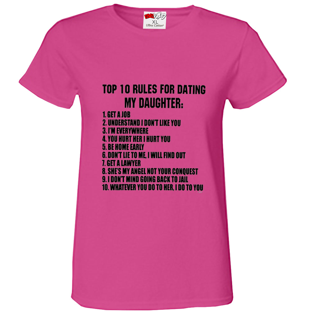 Top 10 Rules For Dating My Daughter Girl's T-Shirt