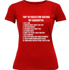 Top 10 Rules For Dating My Daughter Girl's T-Shirt