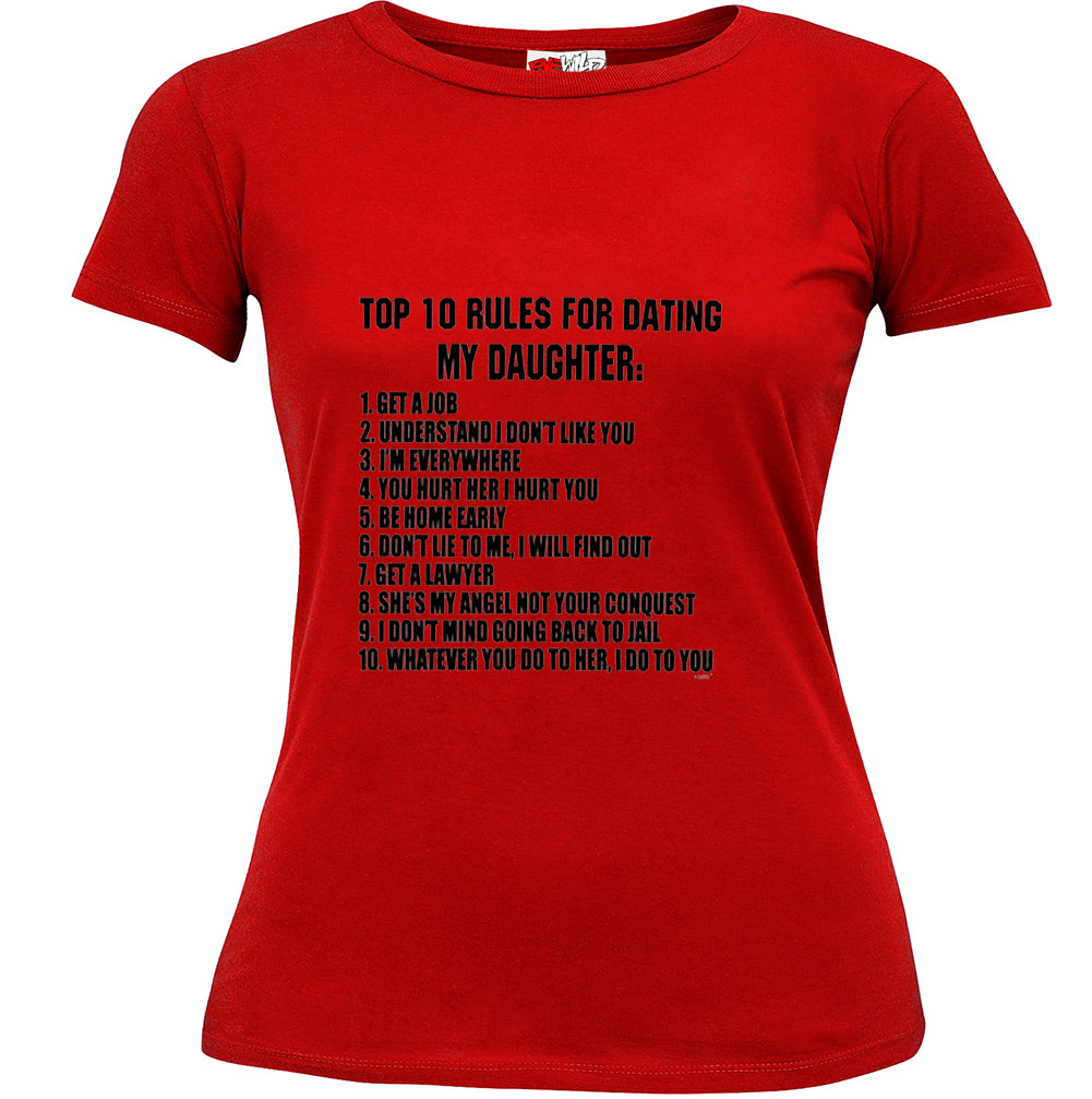 Kerner BeWild Top Ten Rules for Dating My Daughter Mens T-Shirt Kerner BeWild Top Ten Rules for Dating My Daughter Mens T-Shirt