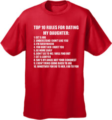 Top 10 Rules For Dating My Daughter Men's T-Shirt
