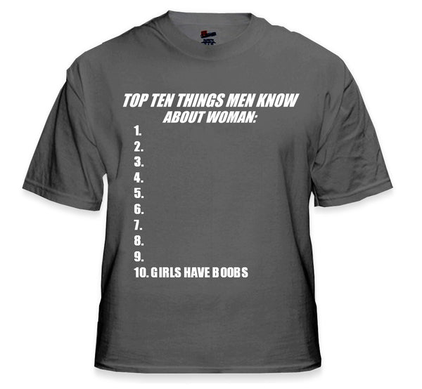 Top 10 Things Men Know About Women T-Shirt –