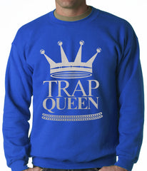 Trap Queen Full Silver Adult Crewneck