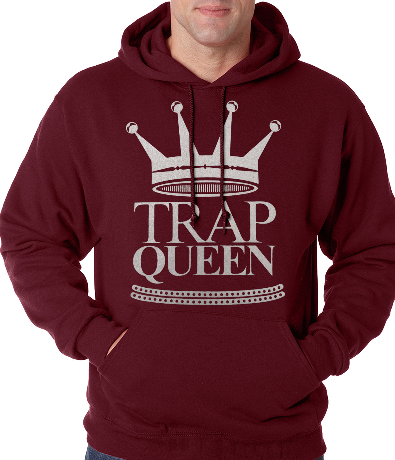 Trap Queen Full Silver Adult Hoodie