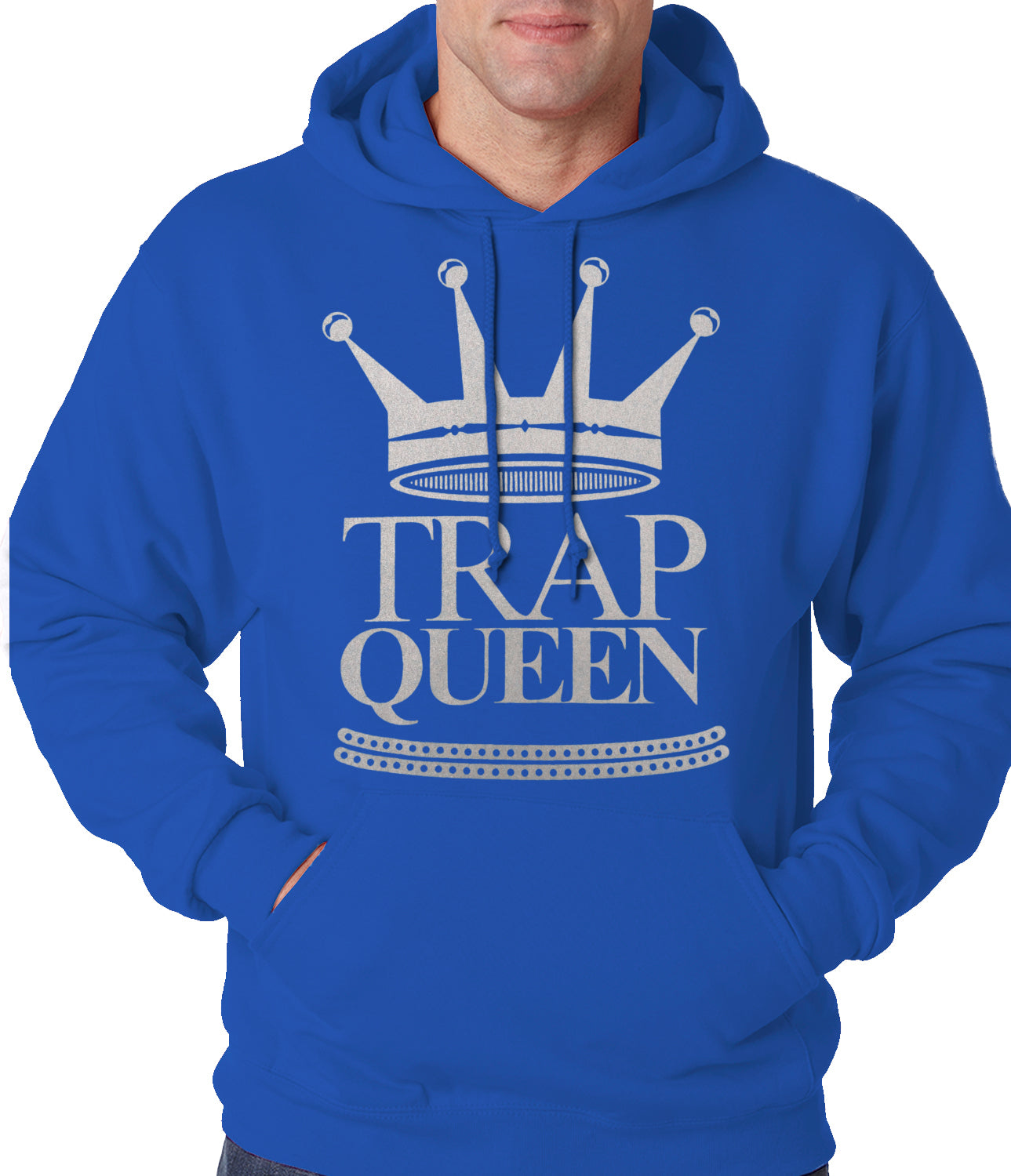 Trap Queen Full Silver Adult Hoodie