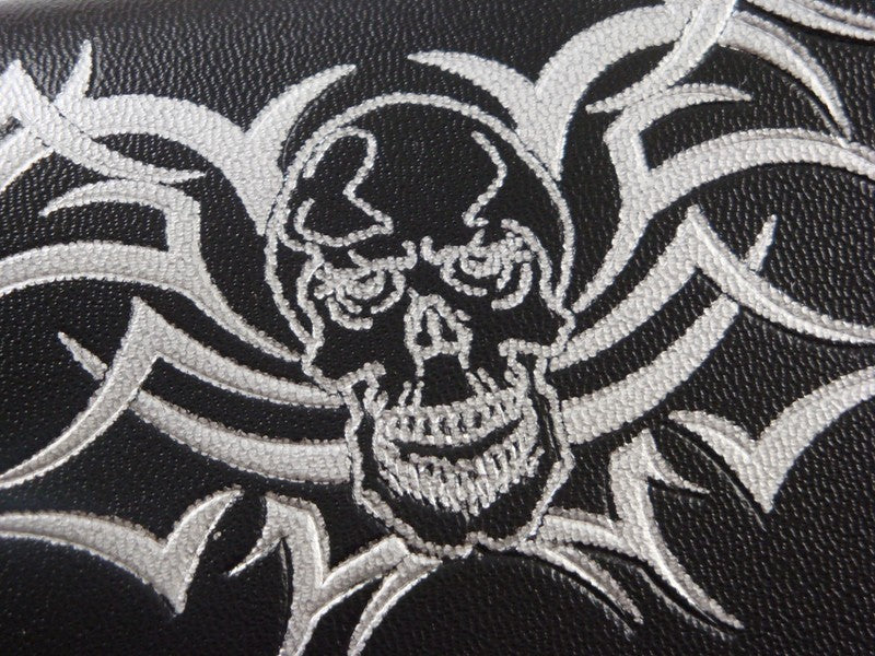 Skull Snap Tribal Tattoo Genuine Leather Biker Chain Wallet