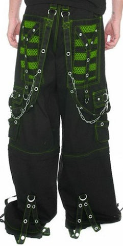 Tripp NYC "Armageddon II" Bondage Pants (Black / Toxic Green)