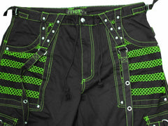 Tripp Darkstreet NYC -  "Armageddon II" Bondage Pants (Black / Toxic Green)